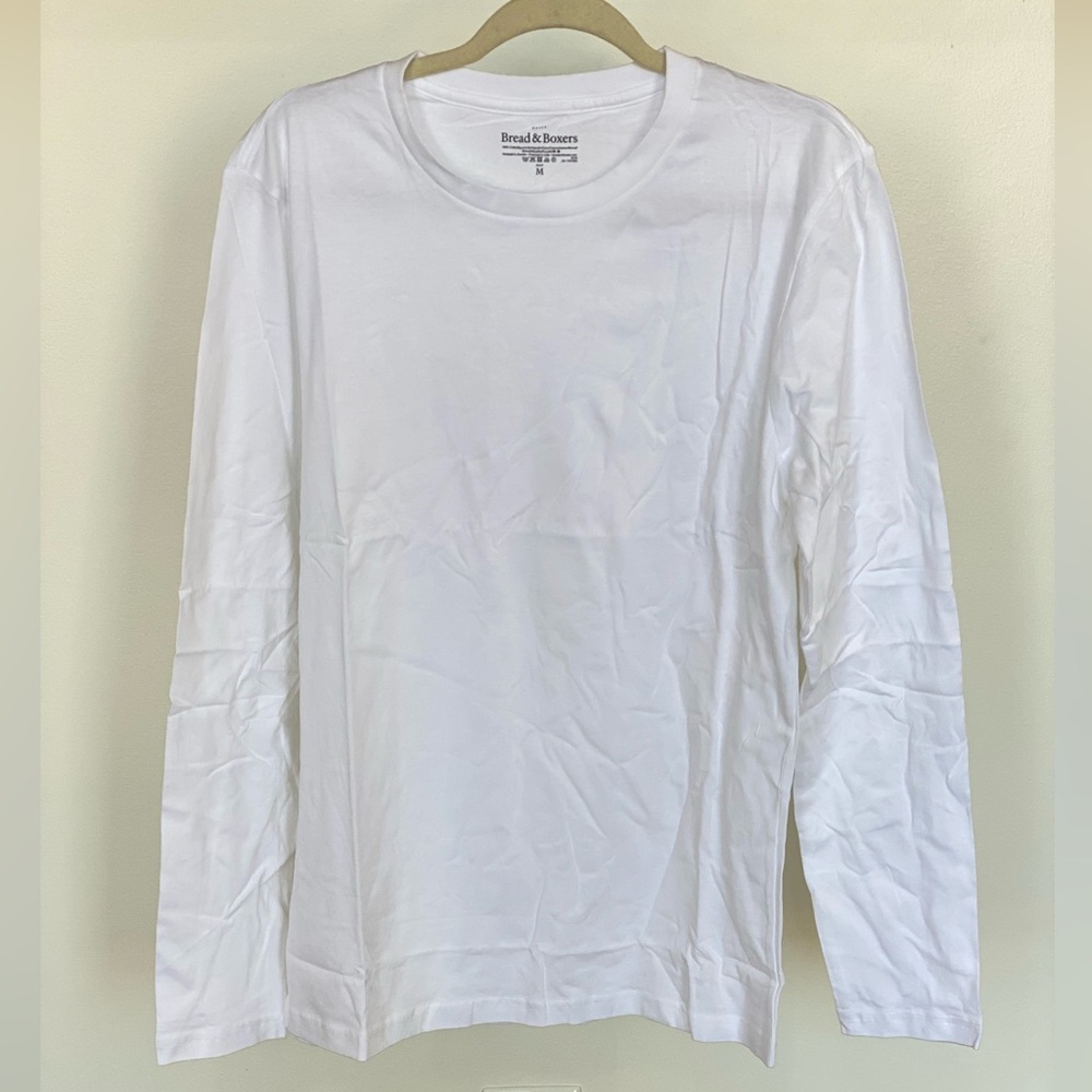 Bread & Boxers Long Sleeve Regular Tee Daily Basics Medium White